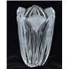Image 1 : Art Deco Style Vase Frosted Panels of Feathers