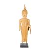 Image 1 : Hand Carved Old Teak Buddha Bust On Base (CLB-007)