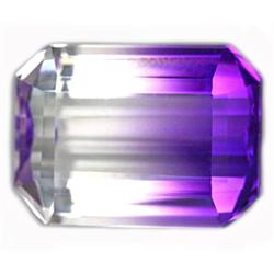 31.40ct Astounding Emerald Cut Bi Color Amethyst Brazil VVS (GEM-12856)