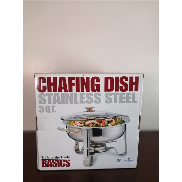 3 Qt. Stainless Steel Chafing Dish (Brand New)