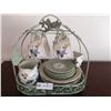 Image 1 : Decorative Tea Set Carrier - Includes Tea Set!