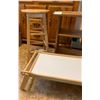 Image 3 : 30" Long x 13" Wide x 24" Tall Solid Shelf With Wooden Stool and Serving Tray