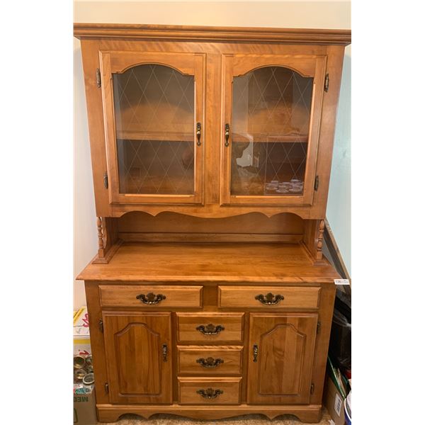 74" Tall x 48" Long x 18" Deep China Cabinet With Hutch