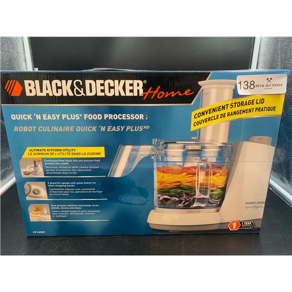 Black and Decker Home Food Processor With the Box