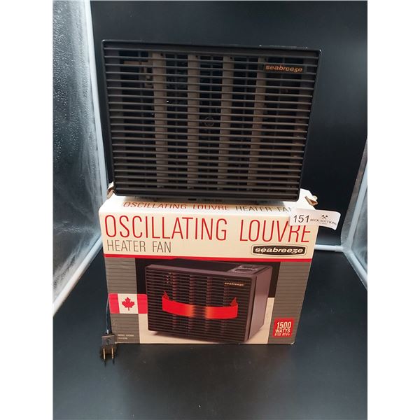 Oscillating Louvre Heater Fan 1500 Watts 5120 BTU's Plus Bag Buddy New Curtain Rod Lot