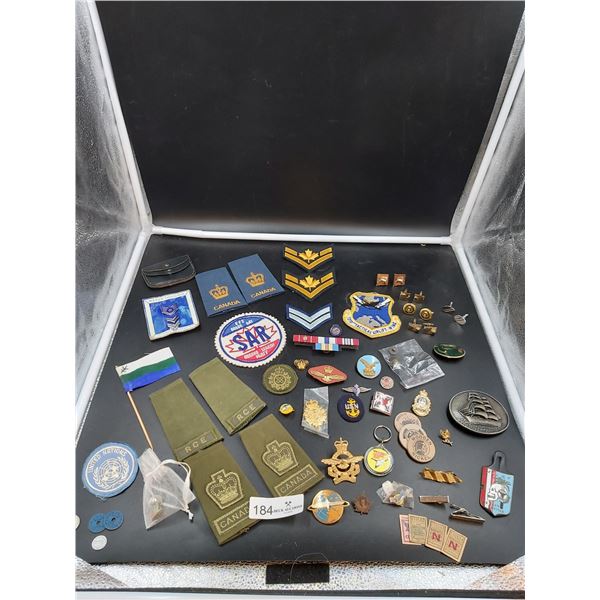 Military Patches Pins Cuff Links Plus More Items