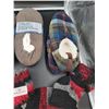 Image 4 : Five Pairs Large Of Sherpa Lined Slippers and Wooly Socks