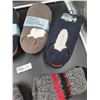 Image 3 : Four Pairs of Large Sherpa Lined Slippers and Two Pairs of Wooly Socks