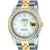 Image 3 : Rolex Mens Stainless Steel and Yellow Gold MOP String Diamond 36mm Datejust