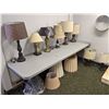 Image 8 : 2 Rooms full of lighting fixtures - includes lamp shades/table lamps/wall scones - approx. 150 pcs