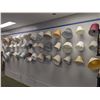 Image 8 : Large group of assorted light fixtures - includes mostly lamp shades/table lamps & wall scones