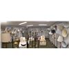 Image 1 : Large group of assorted light fixtures - includes mostly floor lamps & lamp shades - approx. 100 pcs