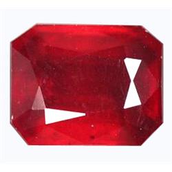 3.7ct Premium AAA Blood Red Octagon Nutural Ruby Rare VS/SI (GEM-11015)