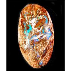 22.55ct Pretty Green-Blue Brilliant Yowah Boulder Opal (GEM-10656)