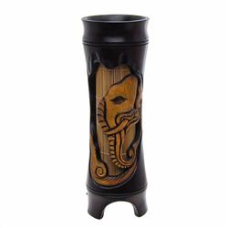 Hand Carved Mango Wood Elephant Lamp (DEC-263)