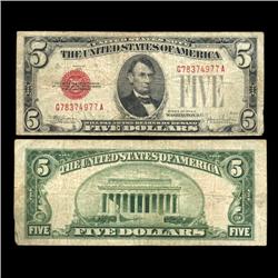 1928E $5 United States Note Circilated Scarce (COI-4723)