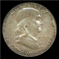 1954 Franklin Half Graded MS66 FBL Great Toning (COI-4606)