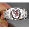 0.55ct Oval Light Violet Spinel White gold Vermeil Ring Size 7.5 (JEW-1264)