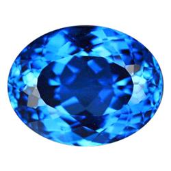 15.20ct AAA Gorgeous London Blue Oval Cut Topaz VVS (GEM-12441)