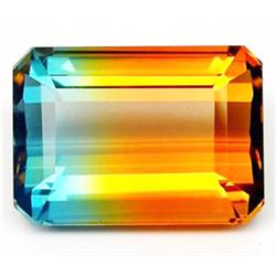 26.70ct Superior Octagon Bi Color Citrine FLAWLESS (GEM-12354)