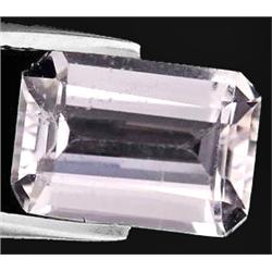 2.76ct Octagon Top AAA White Pink Morganite VVS (GEM-12216)