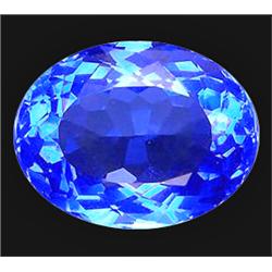 17.25ct Oval Cut Top AAA Mystic Blue Quartz FLAWLESS (GEM-11835)