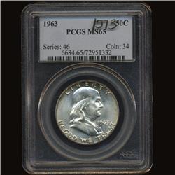 1963 Franklin Half Dollar Coin Unc Gem+ (COI-1573)