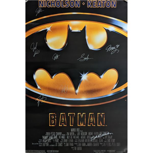 Batman 1989 Cast Signed Movie Poster