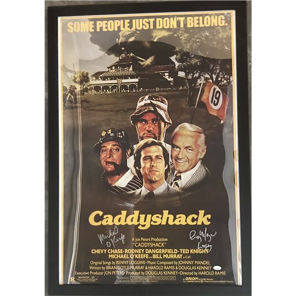 Caddyshack cast signed movie poster. JSA authenticated