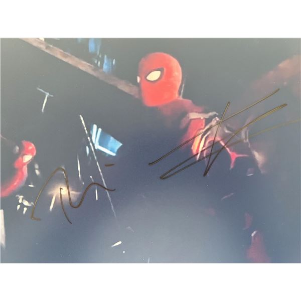 Spider-Man: No Way Home Tobey Maguire and Tom Holland signed movie photo