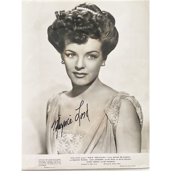 Marjorie Lord signed photo