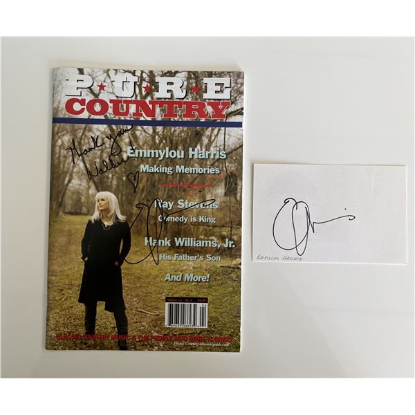 Emmylou Harris signed magazine