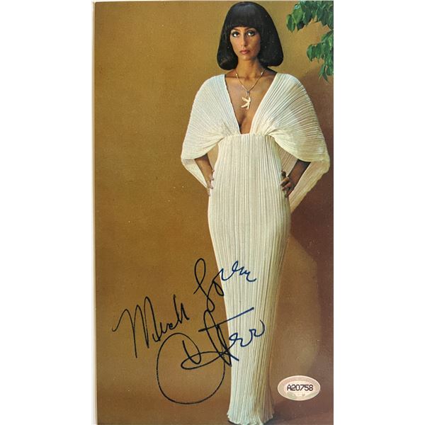 Cher signed photo. GFA authenticated