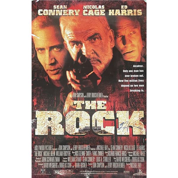 The Rock cast signed movie poster