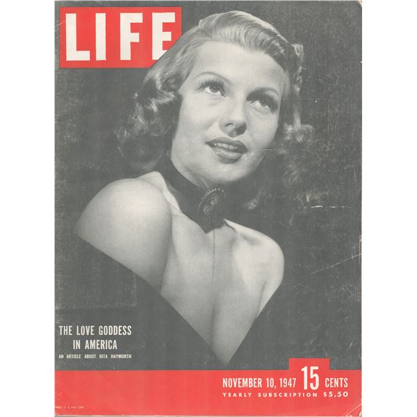 Rita Hayworth Life Magazine Nov. 10, 1947