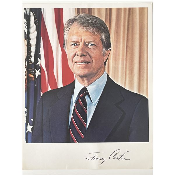 39th POTUS Jimmy Carter printed signature photo