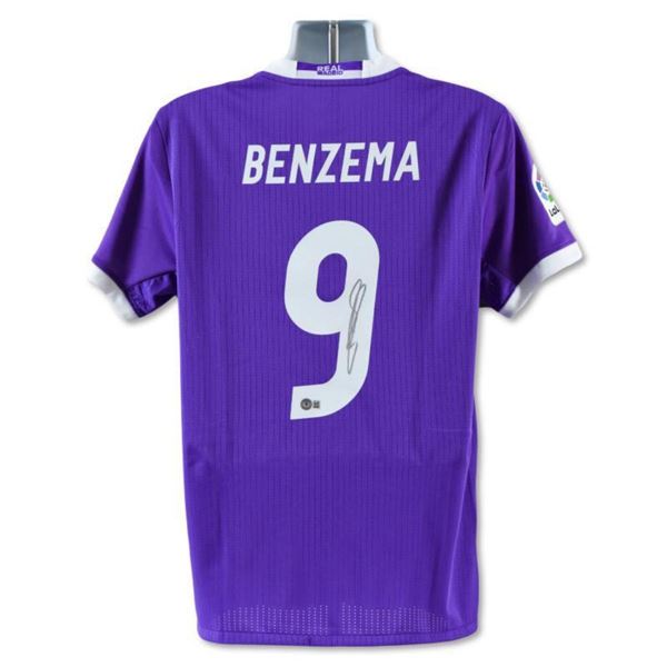 Real Madrid 16/17 Jersey Autographed by Professional Footballer, Karim Benzema with Certificate of A