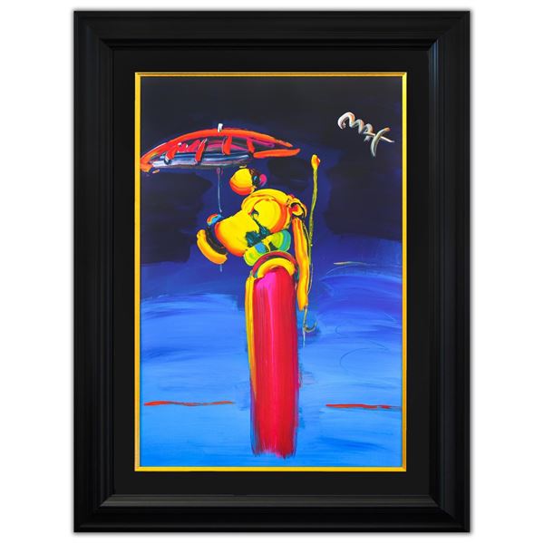 Peter Max- Original Mixed Media "Sage with Cane"