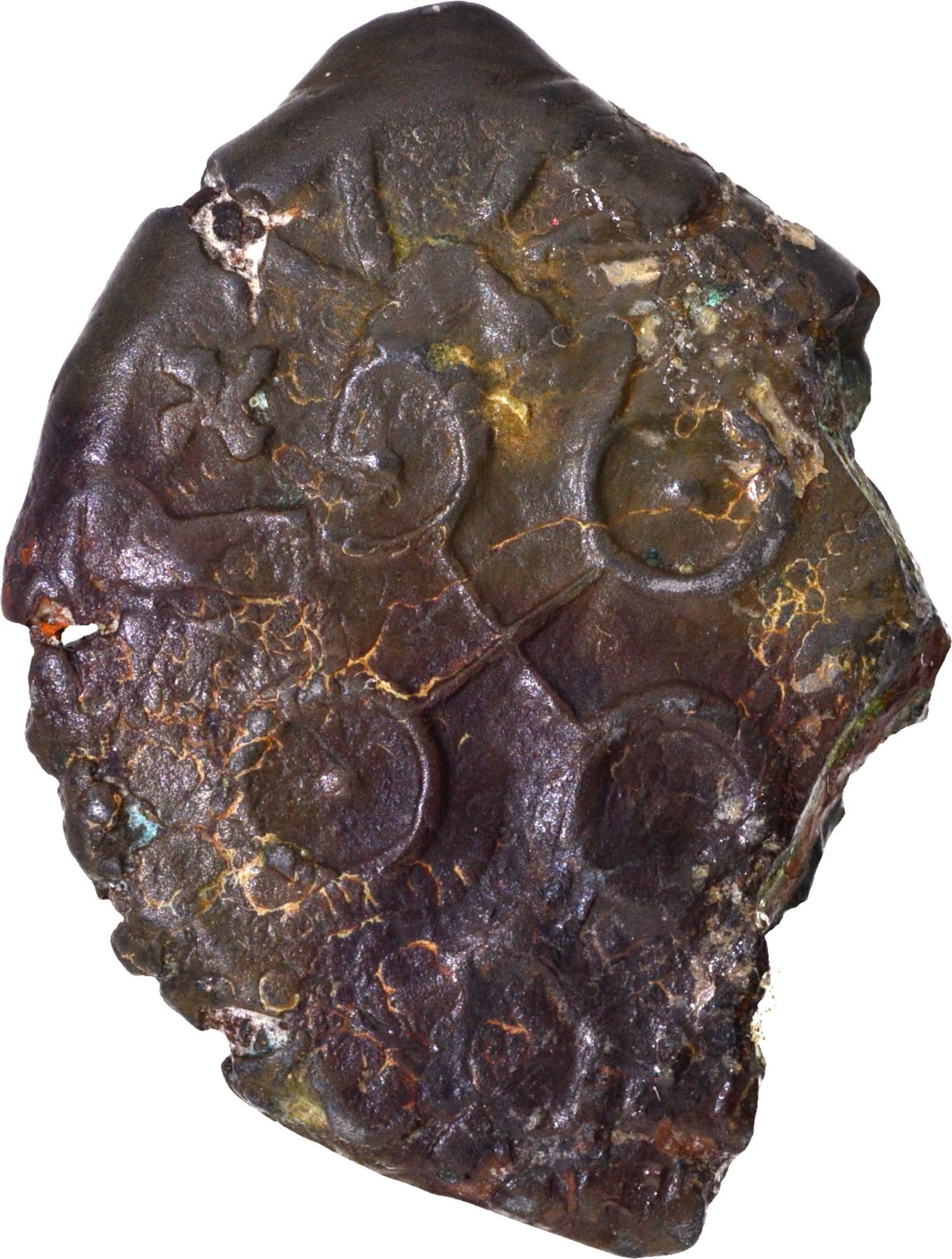 Copper Coin of Satakarni I with Queen Naganika of Satavahanas of