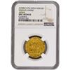 Image 1 : UNC Detailed NGC Graded Gold Mohur Coin of Akbar of Agra Dar ul Khilafa Mint.