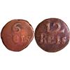 Image 1 : Set of Two Coins Maria I & Joao (Regent) Goa of Indo-Portuguese.