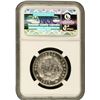 Image 2 : NGC MS 62 Graded Silver One Rupee Coin of Victoria Queen of Calcutta Mint of 1840.