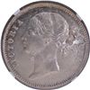 Image 3 : NGC MS 62 Graded Silver One Rupee Coin of Victoria Queen of Calcutta Mint of 1840.