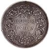 Image 1 : Extremely Rare 1865 (Actul Minitng year) Silver One Rupee Coin of Victoria Queen of Bombay MInt of 1