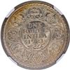 Image 3 : Rare NGC MS 63 Graded Silver One Rupee Coin of King George V of Bombay Mint of 1921.
