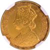 Image 4 : Extremely Rare Proof Restrike Gold Five Rupees Coin of Victoria Empress of Bombay Mint of 1879.