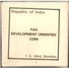 Image 1 : 1987 Proof Set of Small Farmers of 100 Rupees Coin of Bombay Mint of Republic India.