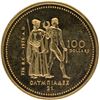 Image 2 : Gold One Hundred Dollars Coin of Queen Elizabeth II of Canada of 1976.