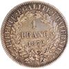 Image 2 : Silver One Francs Coin of Third Republic of France of 1872.