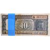 Image 1 : Ten Rupees Banknote Bundle Signed by S Jagannathan of Republic India of 1970.